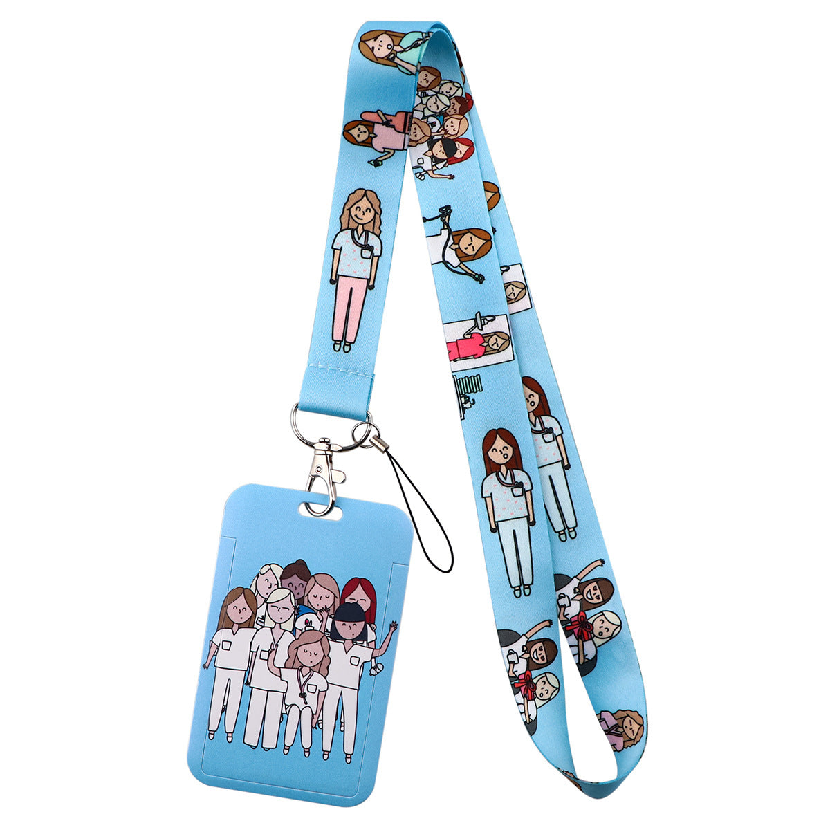 Wholesale Medical Card Holder Ribbon Polyester Cell Phone Lanyard Keychain